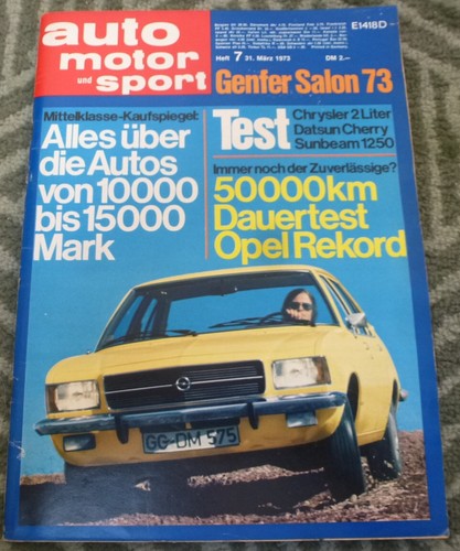 Ams 1973 opel rekord - opel,